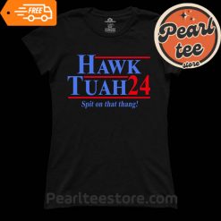 Hawk Tuah TShirts Womens Black