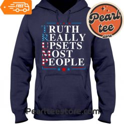 Truth Really Upsets Most People Trump 2024 Hoodie Unisex Midnight Navy