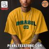 Unisex Vintage Brazil National Football T-Shirt – Copa America 2024