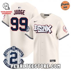 Aaron Judge New York Yankees The Bronx Graffiti Baseball Jersey Cream