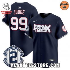 Aaron Judge New York Yankees The Bronx Graffiti Baseball Jersey Navy