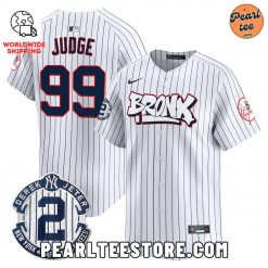 Aaron Judge New York Yankees The Bronx Graffiti Baseball Jersey White