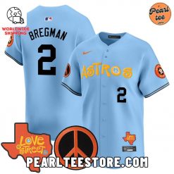 Alex Bregman Astros Love Street Premier Baseball Jersey Blue