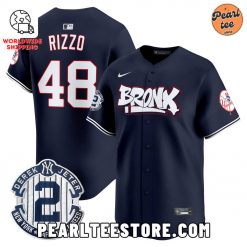 Anthony Rizzo New York Yankees The Bronx Graffiti Baseball Jersey Navy