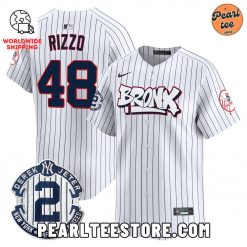 Anthony Rizzo New York Yankees The Bronx Graffiti Baseball Jersey White