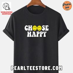 Choose Happy Graphic Printed TShirt Black