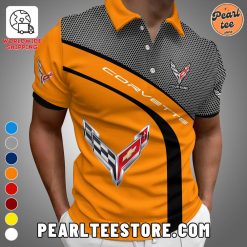 Corvette Printed Button Polo Shirt