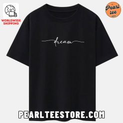 Dream Letter Printed TShirt Black