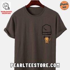 Falling Out Of Pocket Printed TShirt Brown