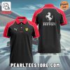 Scuderia Ferrari White-on-Black – High Quality Printed Men’s Polo Shirt