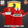 Ferrari Logo White – High Quality Printed Men’s Polo Shirt