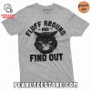 You Saw Nothing Cat – Funny Graphics Unisex T-Shirt for Halloween