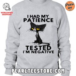 Funny Cat Unisex Sweatshirt I Had My Patience Tested Grey