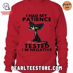 Funny Cat Unisex Sweatshirt I Had My Patience Tested Red