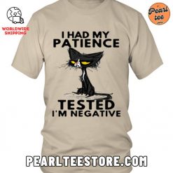 Funny Cat Unisex TShirt I Had My Patience Tested Cream