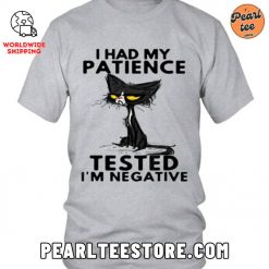 Funny Cat Unisex TShirt I Had My Patience Tested Grey