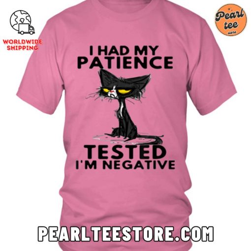 Funny Cat Unisex T-Shirt – I Had My Patience Tested