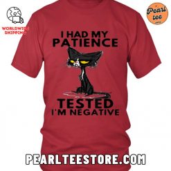 Funny Cat Unisex TShirt I Had My Patience Tested Red