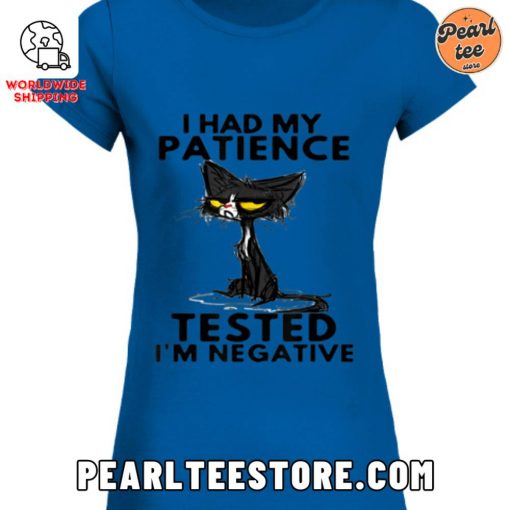 Funny Cat Women’s T-Shirt – I Had My Patience Tested