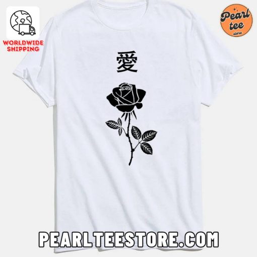 Japanese Rose Graphic Printed T-Shirt