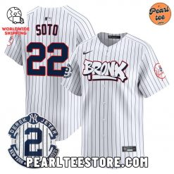 Juan Soto New York Yankees The Bronx Graffiti Baseball Jersey White