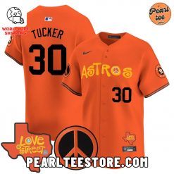 Kyle Tucker Astros Love Street Premier Baseball Jersey Orange