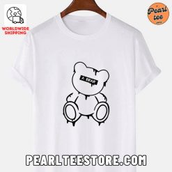 Melting Bear Graphic Printed TShirt White