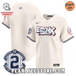 New York Yankees The Bronx Graffiti Baseball Jersey Cream