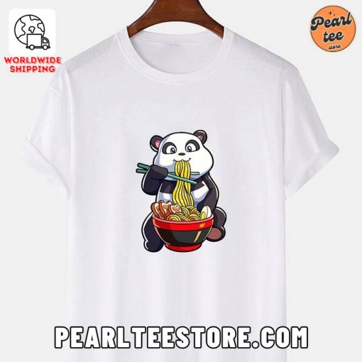 Panda Eating Ramen Graphic T-Shirt