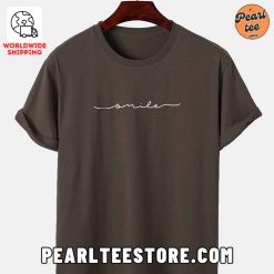 Smile Printed TShirt Brown