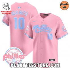 TJ Realmuto Phillies Bubblegum Pink Baseball Jersey Pink