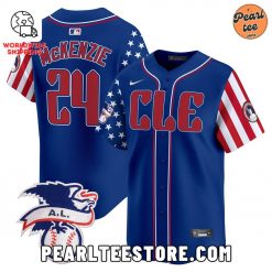 Tristen McKenzie Cleveland Guardians Premier Baseball Jersey Blue