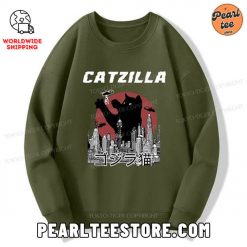 Catzilla Vintage Sweatshirt Army Green