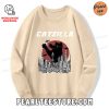 CatZilla Eating Sushi Japanese Wave Custom Sweatshirt