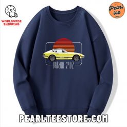 Datsun 240Z Retro Classic Car Custom Sweatshirt Navy