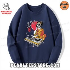 Japanese Geisha DJ Skull Sweatshirt Navy