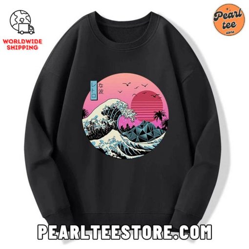 Japanese The Great Retro Wave Custom Sweatshirt