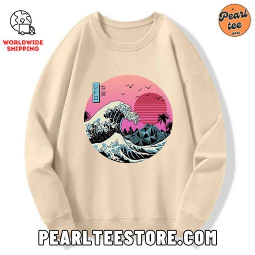 Japanese The Great Retro Wave Custom Sweatshirt