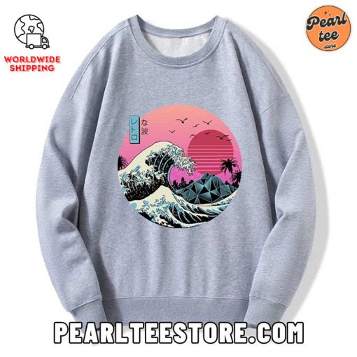 Japanese The Great Retro Wave Custom Sweatshirt