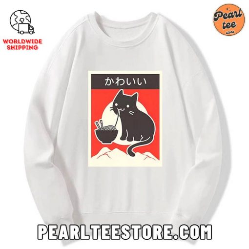 “Kawaii” Japanese Ramen Cat Custom Sweatshirt