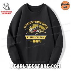 Kirin Ichiban Beer Logo Japanese Sweatshirt Black