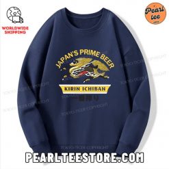 Kirin Ichiban Beer Logo Japanese Sweatshirt Navy