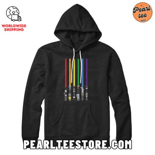 Lightsaber Rainbow Color Custom Hoodie