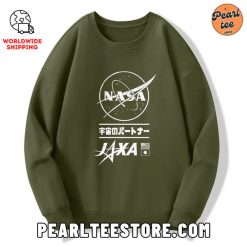 NASA JAXA Space Partners Custom Sweatshirt Army