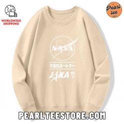 NASA JAXA Space Partners Custom Sweatshirt Cream