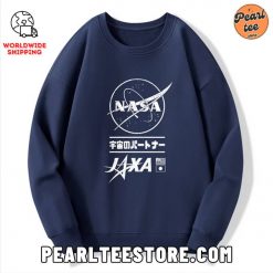 NASA JAXA Space Partners Custom Sweatshirt Navy