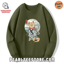 Samurai Shiba Dog Custom Sweatshirt Army