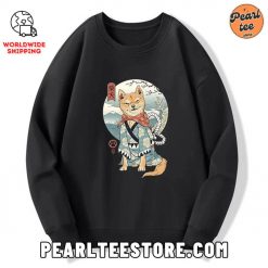 Samurai Shiba Dog Custom Sweatshirt Black