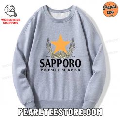 Sapporo Beer Logo Japanese Sweatshirt Gray