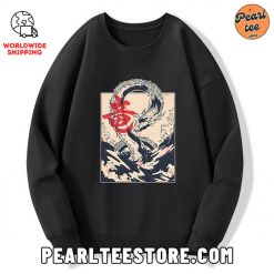 Sea Dragon Japanese Custom Sweatshirt Black